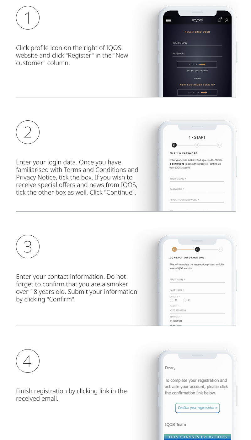 How to create IQOS account