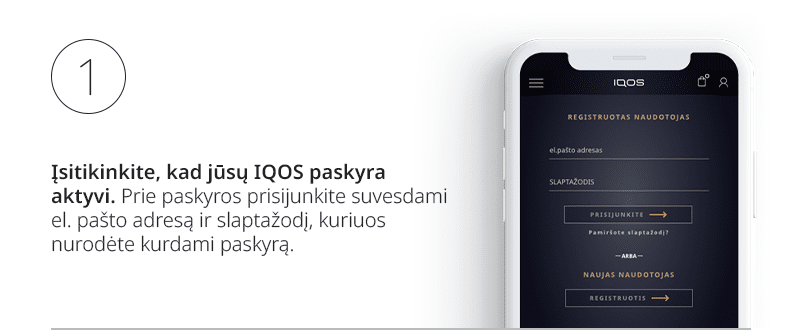 Kaip prisijungti prie IQOS CARE PLUS programos