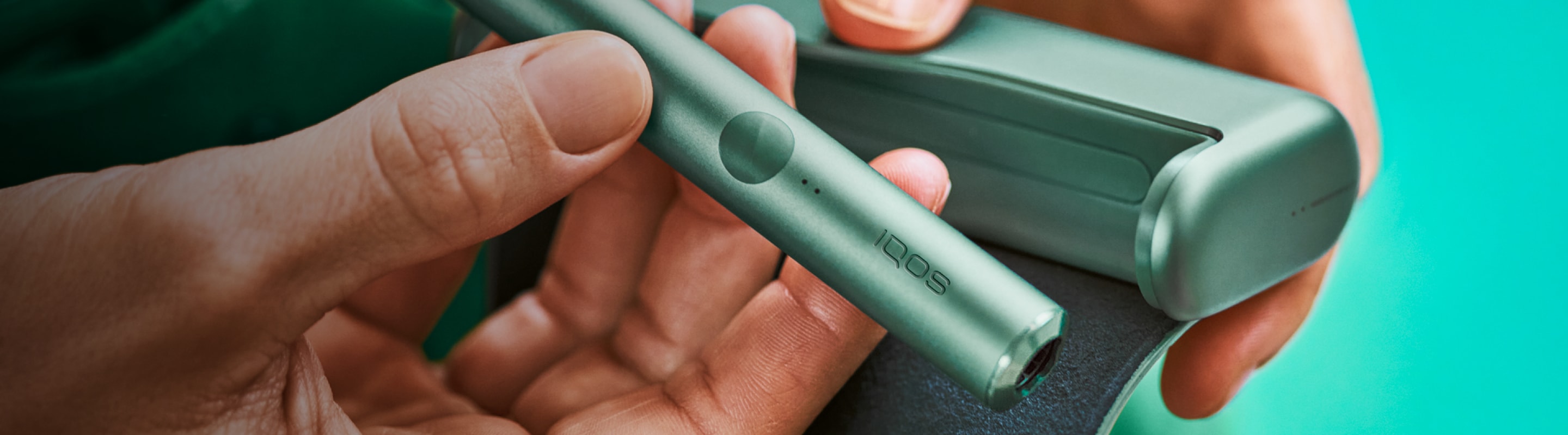 An IQOS ILUMA PRIME in a full leather-like wrap.