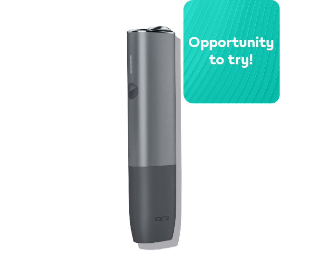 IQOS ILUMA ONE device in Pebble Grey color with 