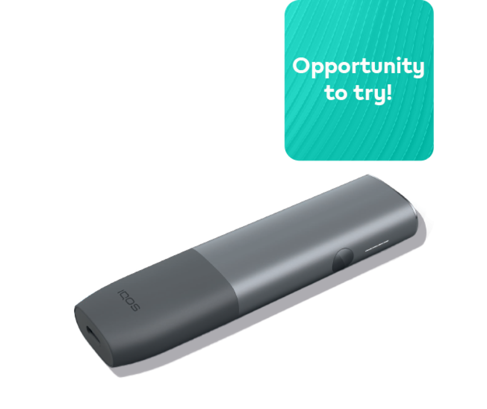 IQOS ILUMA ONE device in Pebble Grey color with 