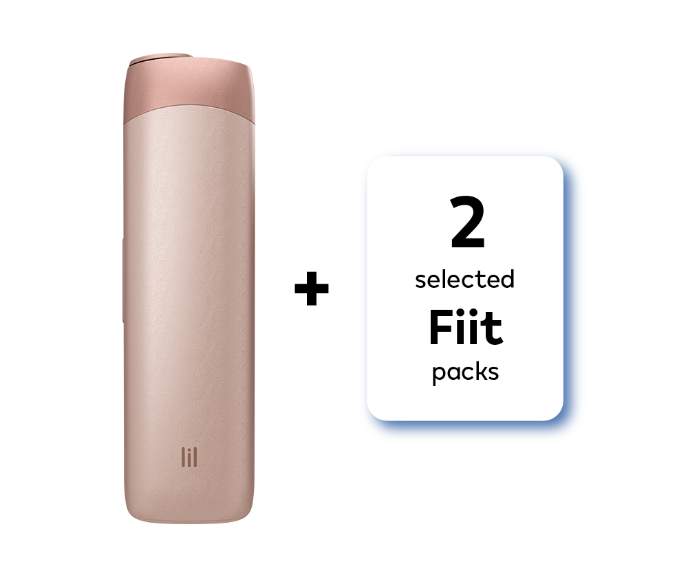 Heating set: lil SOLID Ez in Rose gold color with 2 selected Fiit packs