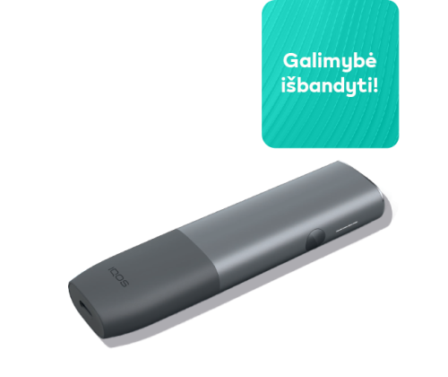 IQOS ILUMA ONE įrenginys Pebble Grey spalvos su Galimybė išbandyti tekstu