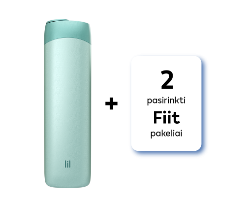 Kaitinimo rinkinys: lil SOLID Ez įrenginys Mint spalvos su „2 pasirinktais Fiit pakeliais“