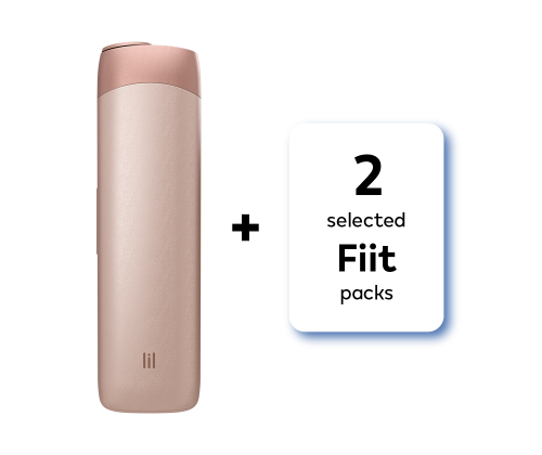Heating set: lil SOLID Ez in Rose gold color with 2 selected Fiit packs